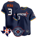 H.Astros #3 Jeremy Pe?a Player Navy City Connect Texas Patch Vapor Premier Limited Home Edoa Stitched Jerseys