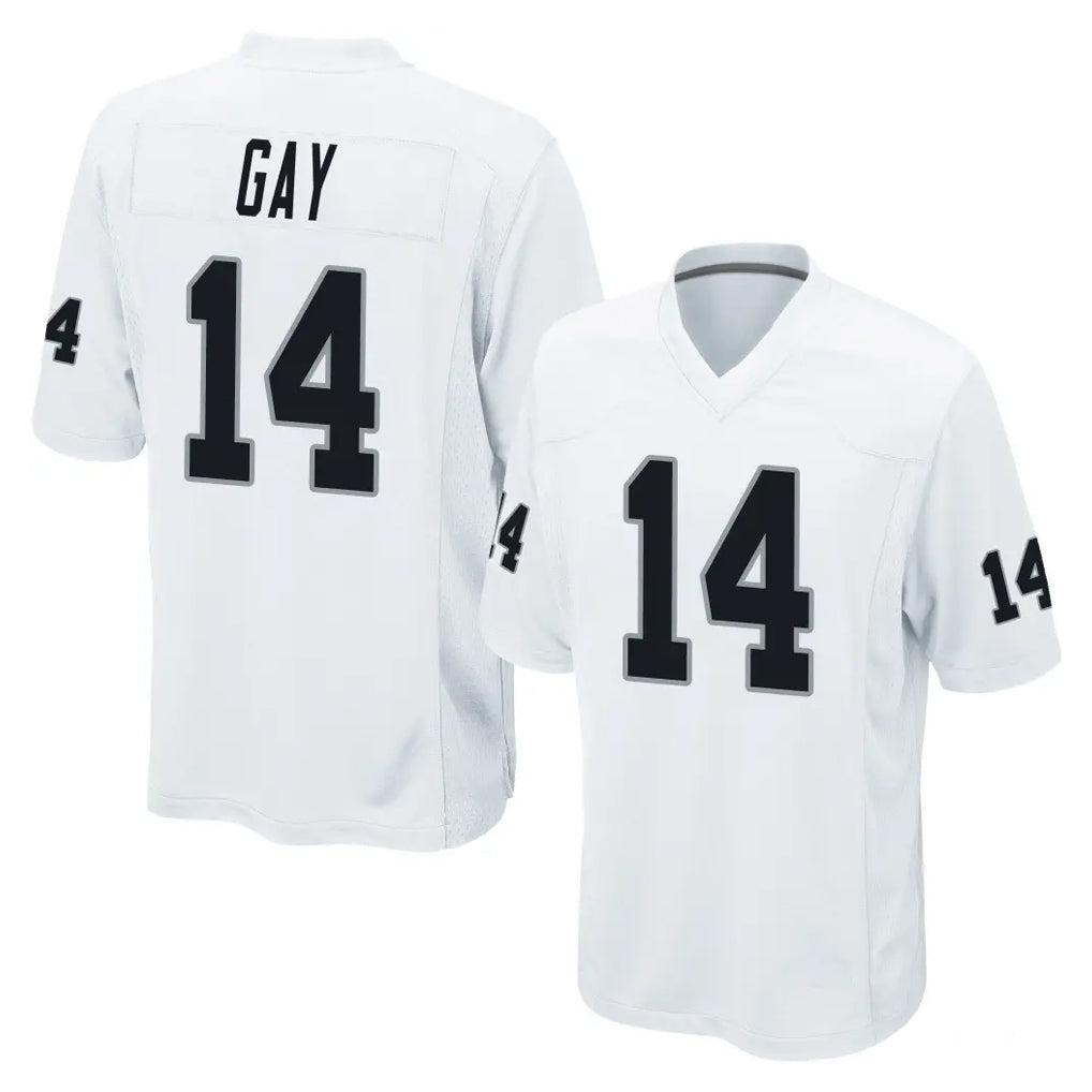 LV.Raiders #14 Matt Gay Player White Home Game Edoa Stitched Jerseys