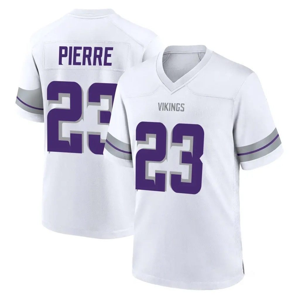 M.Vikings #23 James Pierre Player White Alternate Home Game Edoa Stitched Jerseys