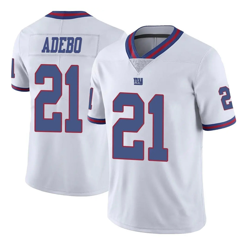 NY.Giants #21 Paulson Adebo Player White Color Rush Home Game Edoa Stitched Jerseys