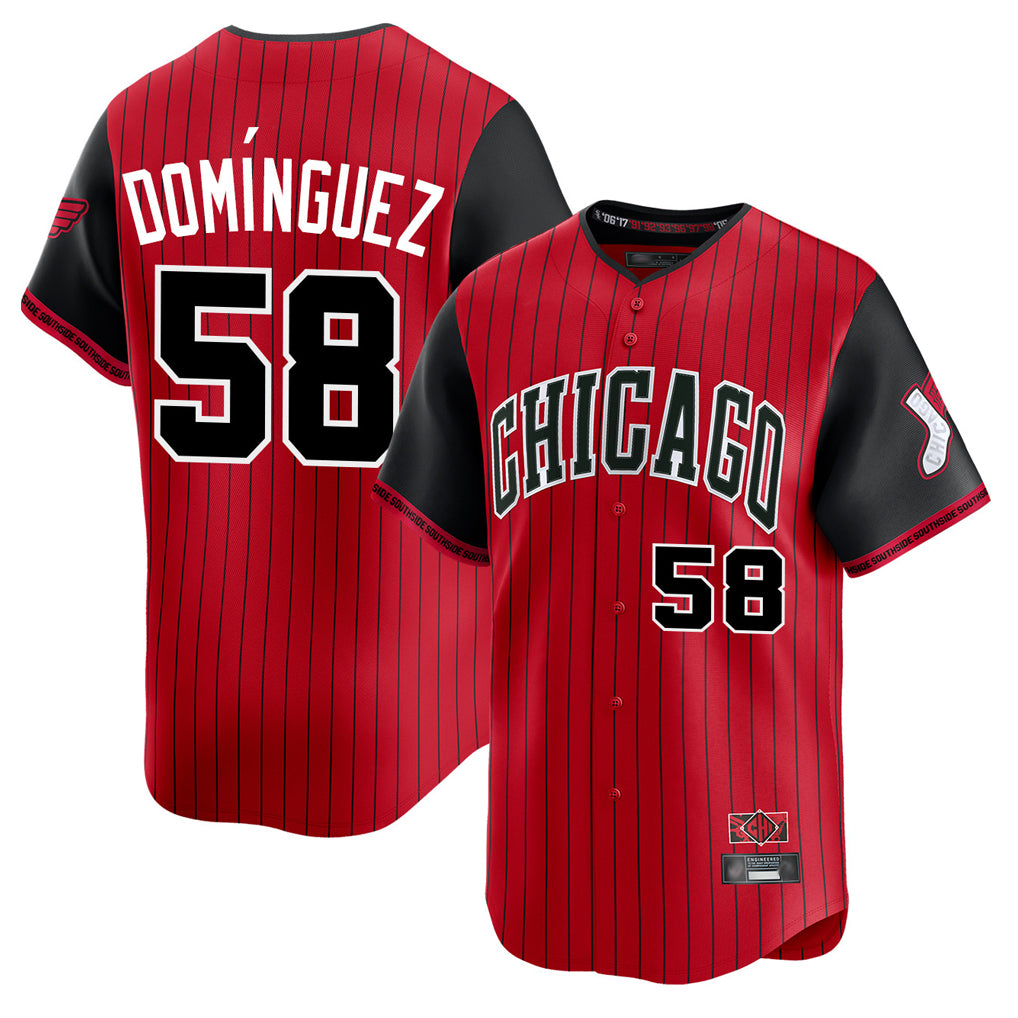 C.White Sox #58 Seranthony Dom¨ªnguez Player Red City Connect Limited Home Edoa Stitched Jerseys
