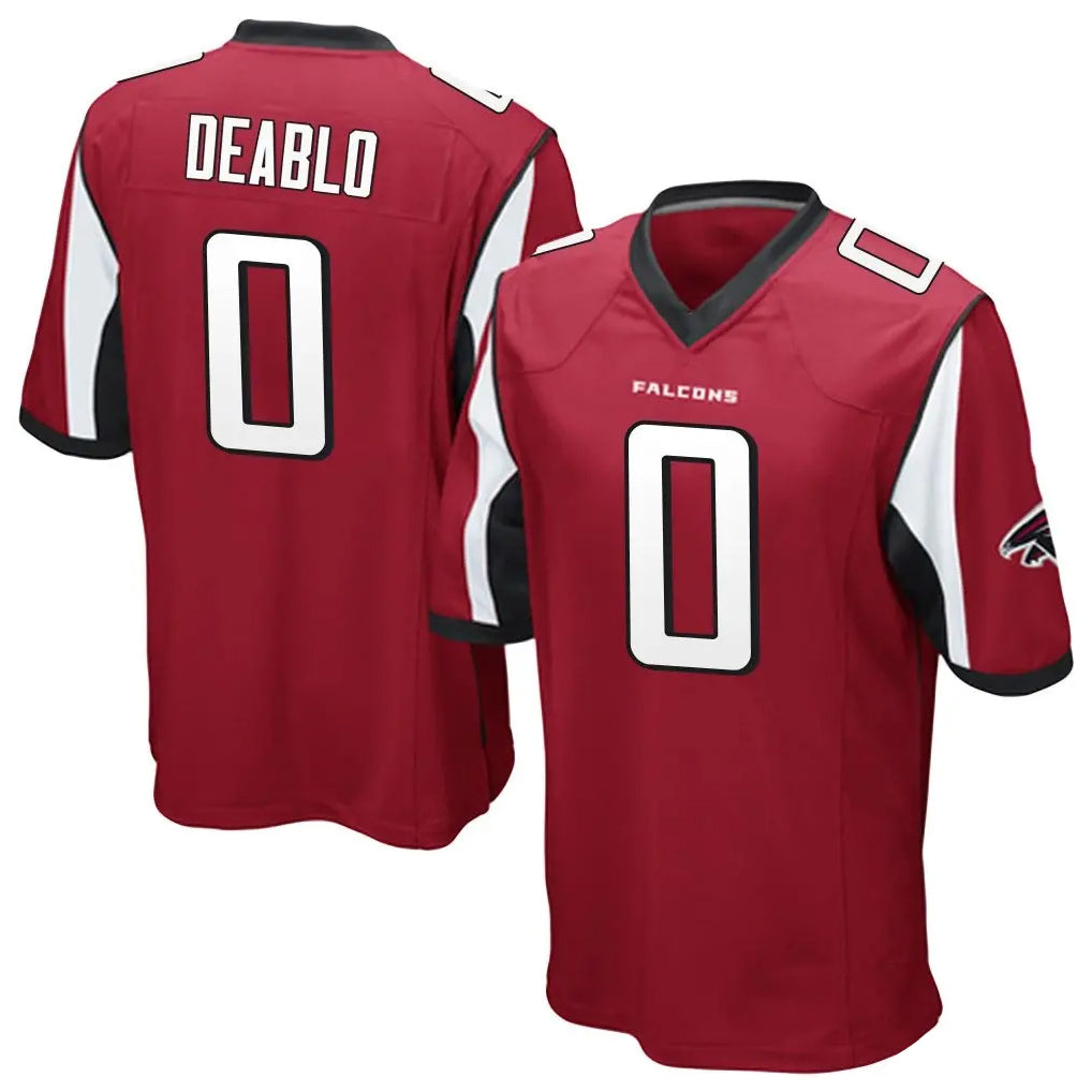 A.Falcons #0 Divine Deablo Player Red Color Vapor Home Game Edoa Stitched Jerseys