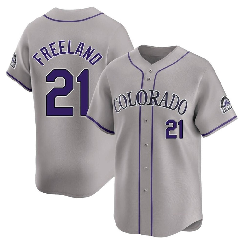 C.Rockies #21 Kyle Freeland Player Gray Limited Home Edoa Stitched Jerseys