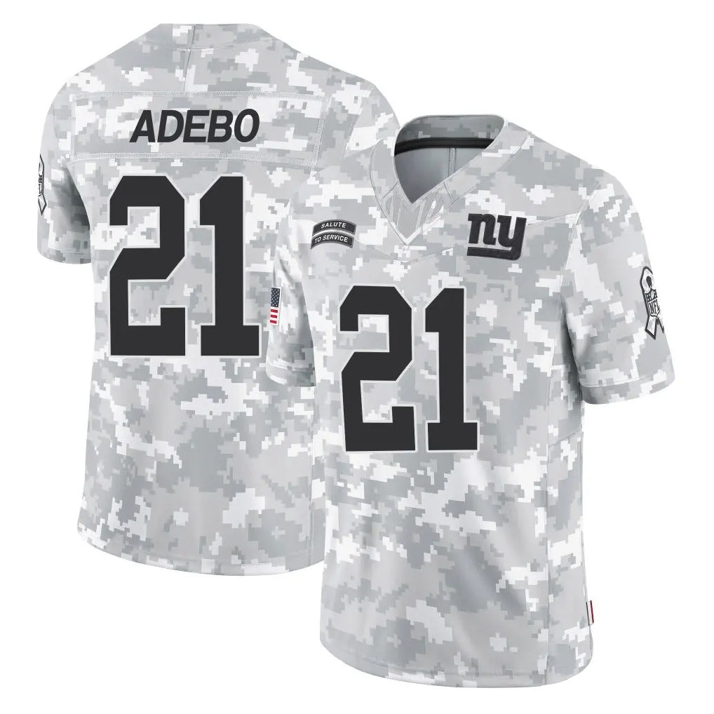 NY.Giants #21 Paulson Adebo Player Arctic Camo Salute To Service Limited Game Edoa Stitched Jerseys