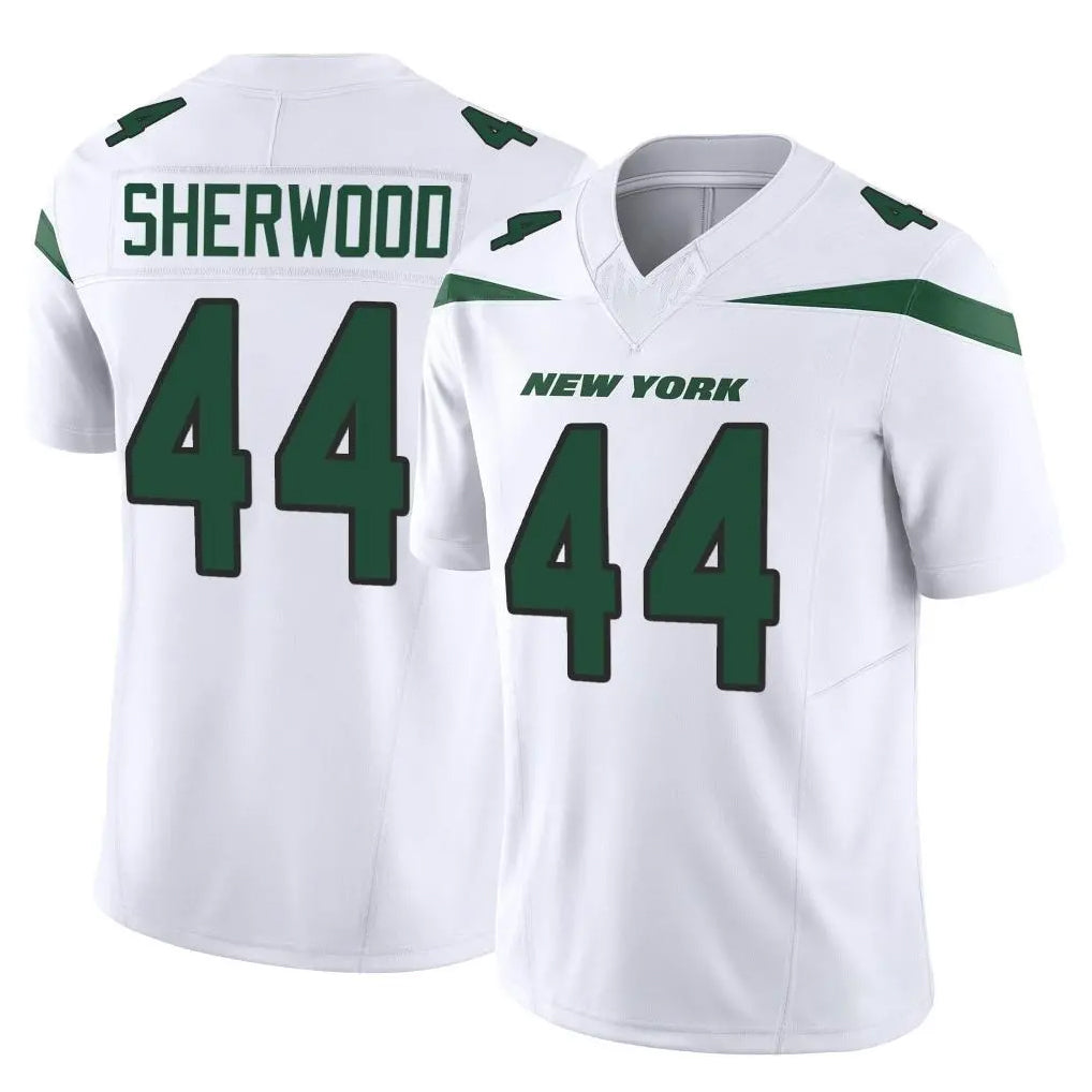NY.Jets #44 Jamien Sherwood Player White Limited Vapor F.U.S.E. Home Game Edoa Stitched Jerseys