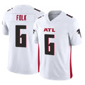 A.Falcons #6 Nick Folk Player White Vapor F.U.S.E. Limited Edoa Stitched Jerseys