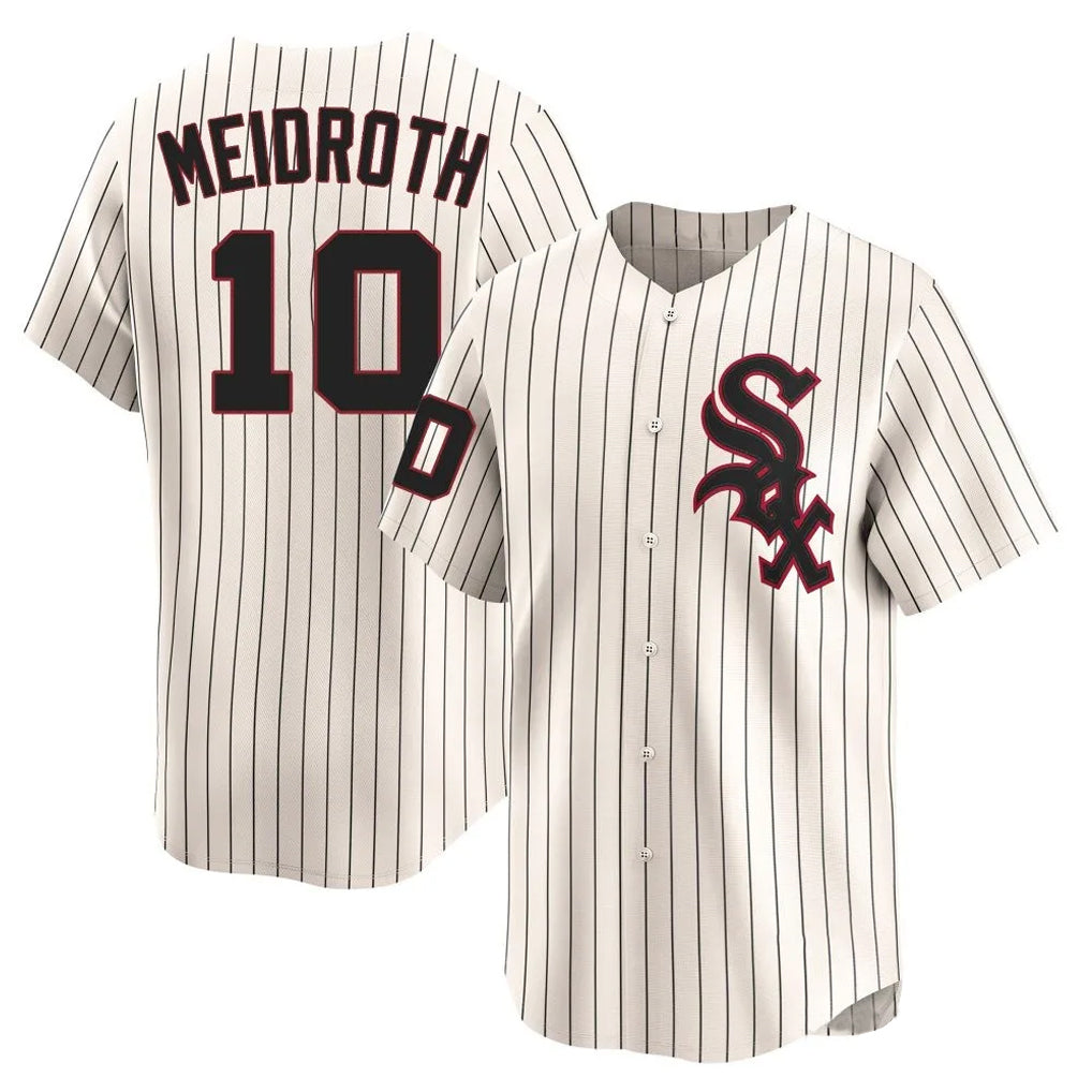 C.White Sox #10 Chase Meidroth Player Cream Cooperstown Collection Limited Home Edoa Stitched Jerseys