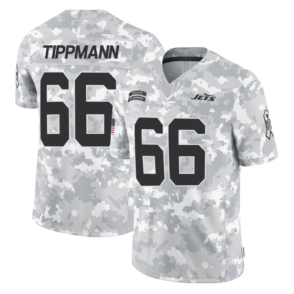 NY.Jets #66 Joe Tippmann Player Arctic Camo Salute to Service Limited Game Edoa Stitched Jerseys