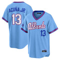 A.Braves #13 Ronald Acuna Jr Player Powder Blue 2026 City Connect T-shirt Home Game Edoa Stitched Jerseys