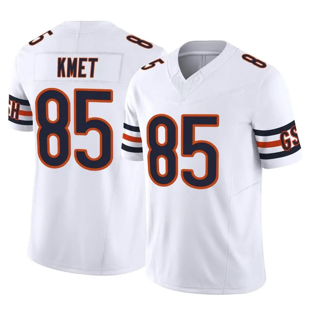 C.Bears #85 Cole Kmet Player White Vapor F.U.S.E. Limited Home Game Edoa Stitched Jerseys