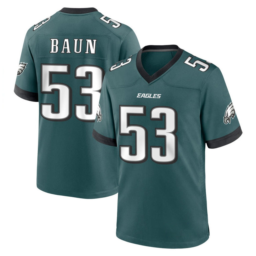 P.Eagles #53 Zack Baun Player Green Home Game Edoa Stitched Jerseys