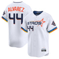 H.Astros #44 Yordan Alvarez Player White City Connect Limited Home Edoa Stitched Jerseys