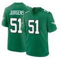 P.Eagles #51 Cam Jurgens Player Green Kelly Alternate Home Game Edoa Stitched Jerseys