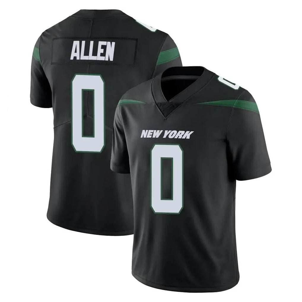 NY.Jets #0 Braelon Allen Player Stealth Black Limited Vapor Home Game Edoa Stitched Jerseys