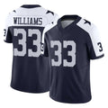 D.Cowboys #33 Javonte Williams Player Navy-White Limited Alternate Vapor F.U.S.E. Home Game Edoa Stitched Jerseys