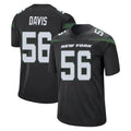 NY.Jets #56 Demario Davis Player Stealth Black Home Game Edoa Stitched Jerseys