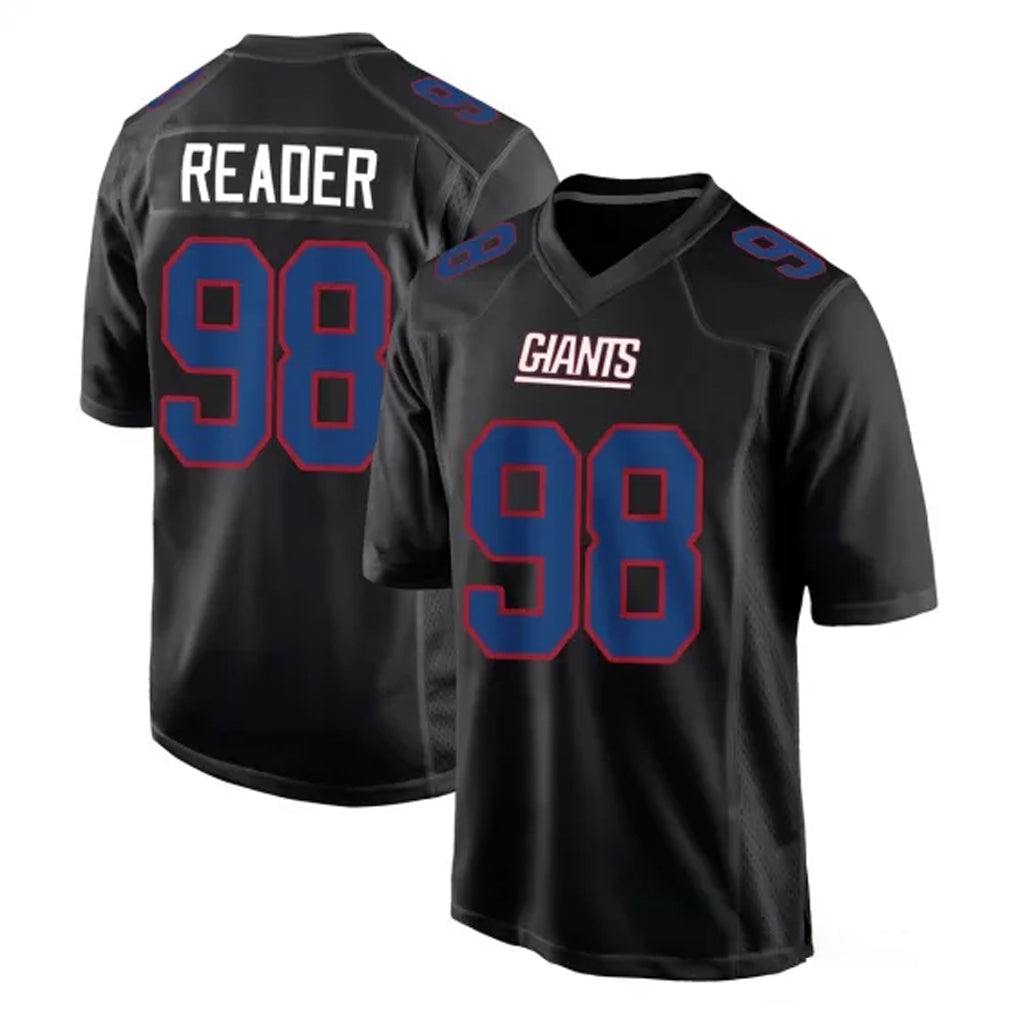NY.Giants #98 DJ Reader Player Carbon Fashion Limited Home Game Edoa Stitched Jerseys