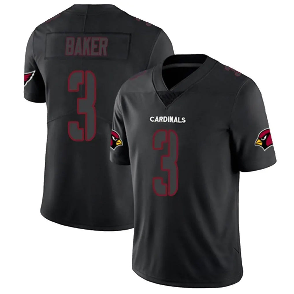 A.Cardinals #3 Budda Baker Player Black Impact Limited Home Game Edoa Stitched Jerseys
