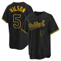 Athletics #5 Jacob Wilson Player Black Snake Skin City Home Game Edoa Stitched Jerseys