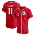 C.Reds #11 Barry Larkin Player Red Limited Elite Home Game Edoa Stitched Jerseys