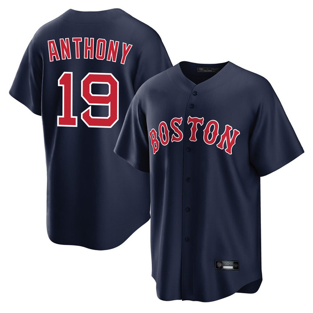 B.Red Sox #19 Roman Anthony Player Navy Home Game Edoa Stitched Jerseys