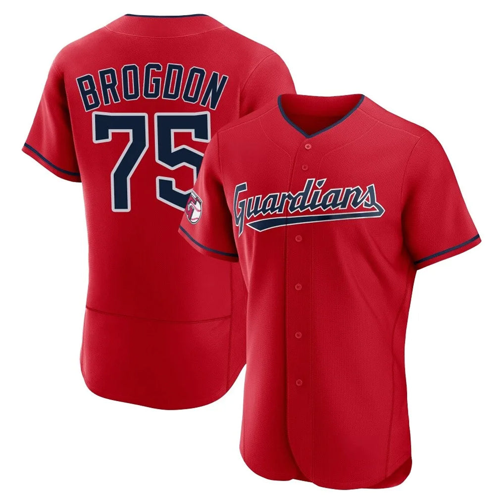 C.Guardians #75 Connor Brogdon Player Red Limited Elite Home Edoa Stitched Jerseys