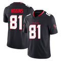 H.Texans #81 Jayden Higgins Player Navy Limited Alternate Vapor F.U.S.E. Home Game Edoa Stitched Jerseys