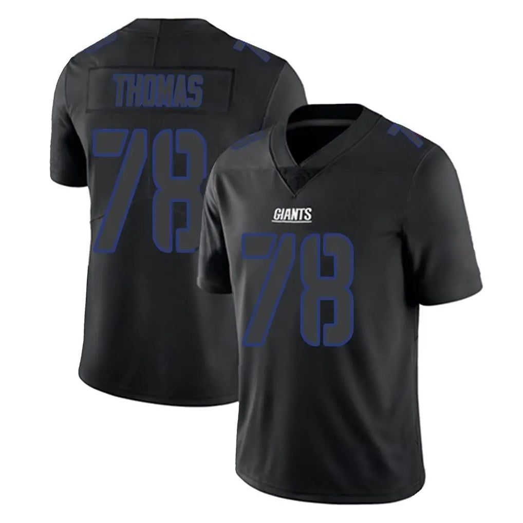 NY.Giants #78 Andrew Thomas Player Black Impact Limited Home Game Edoa Stitched Jerseys