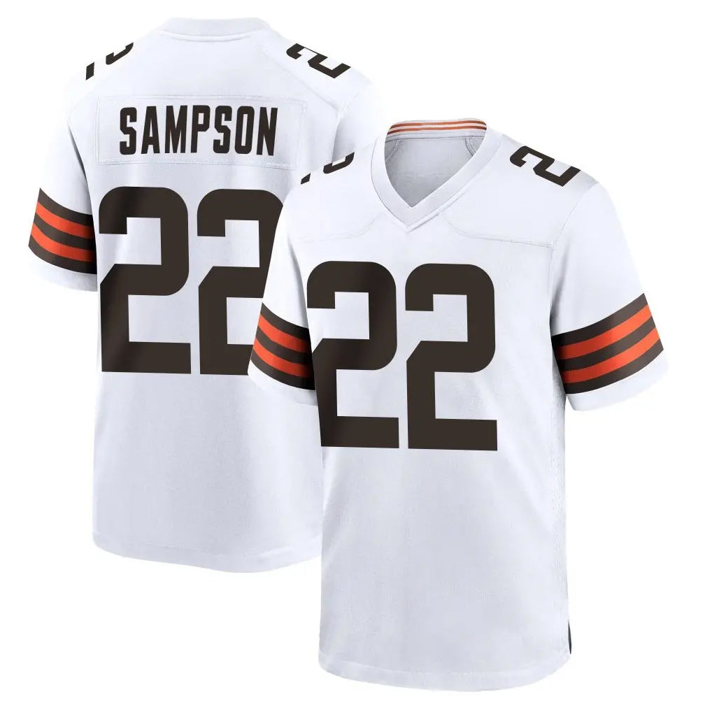 C.Browns #22 Dylan Sampson Player White Home Game Edoa Stitched Jerseys