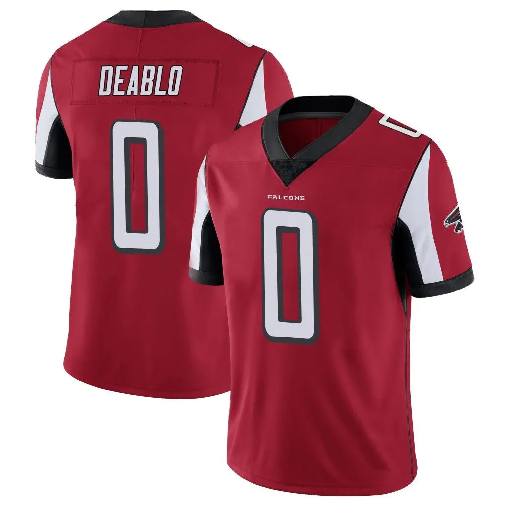 A.Falcons #0 Divine Deablo Player Red Color Vapor Untouchable Limited Home Game Edoa Stitched Jerseys