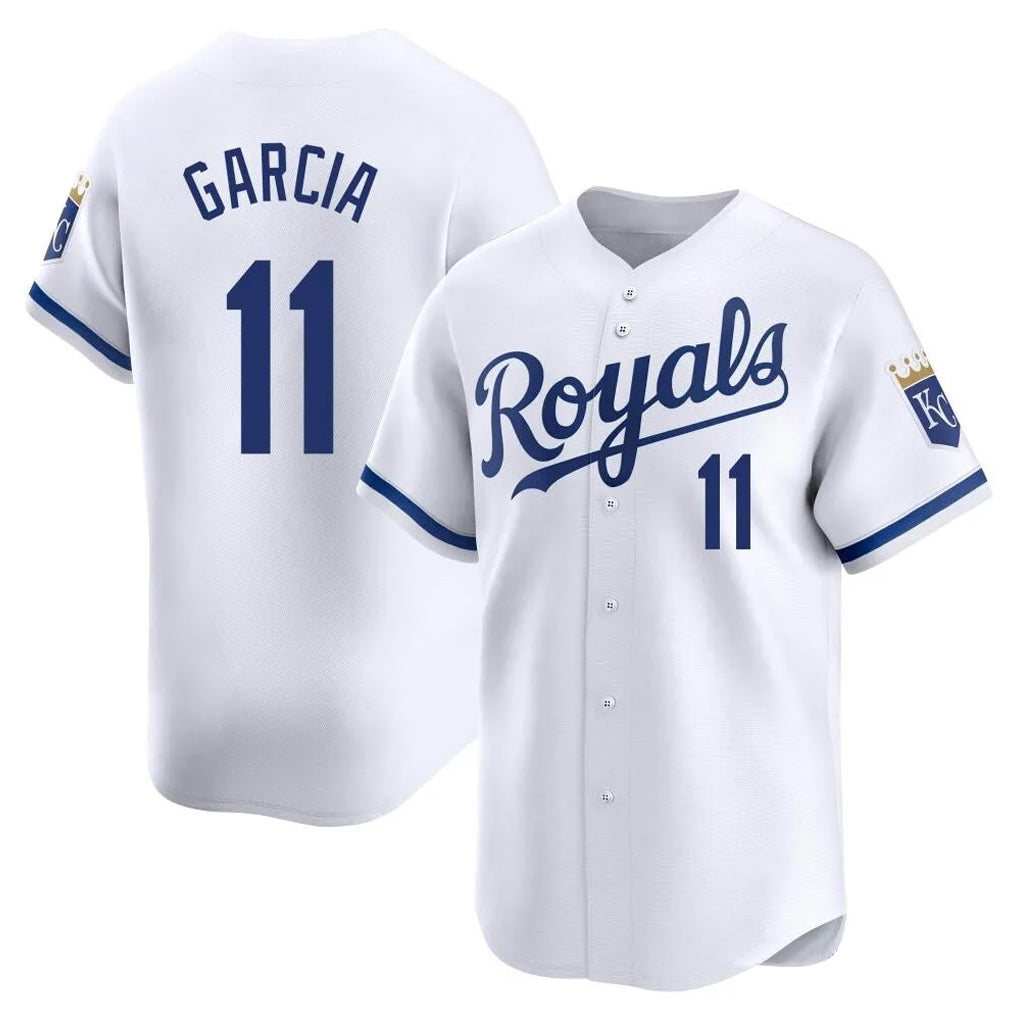 KC.Royals #11 Maikel Garcia Player White Alt Limited Home Edoa Stitched Jerseys