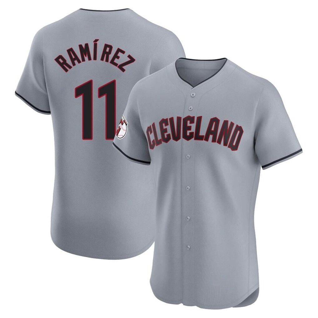 C.Guardians #11 Jose Ramirez Player Gray Road Limited Elite Home Edoa Stitched Jerseys