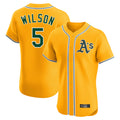 Athletics #5 Jacob Wilson Player Gold Limited Elite Home Game Edoa Stitched Jerseys