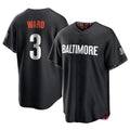 B.Orioles #3 Taylor Ward Player Black City Connect Home Game Edoa Stitched Jerseys