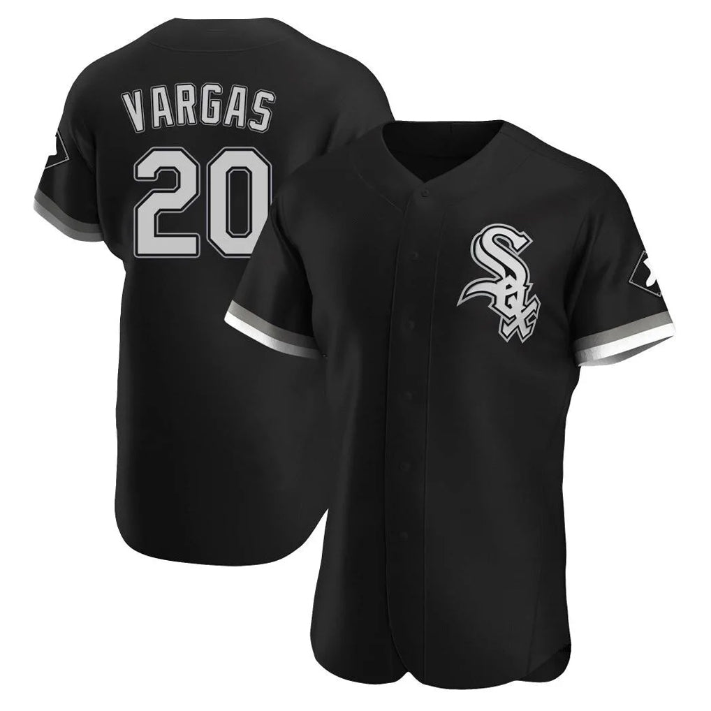 C.White Sox #20 Miguel Vargas Player Black Limited Elite Home Edoa Stitched Jerseys