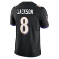B.Ravens #8 Lamar Jackson Player Black Vapor F.U.S.E. Limited Edoa Stitched Jerseys