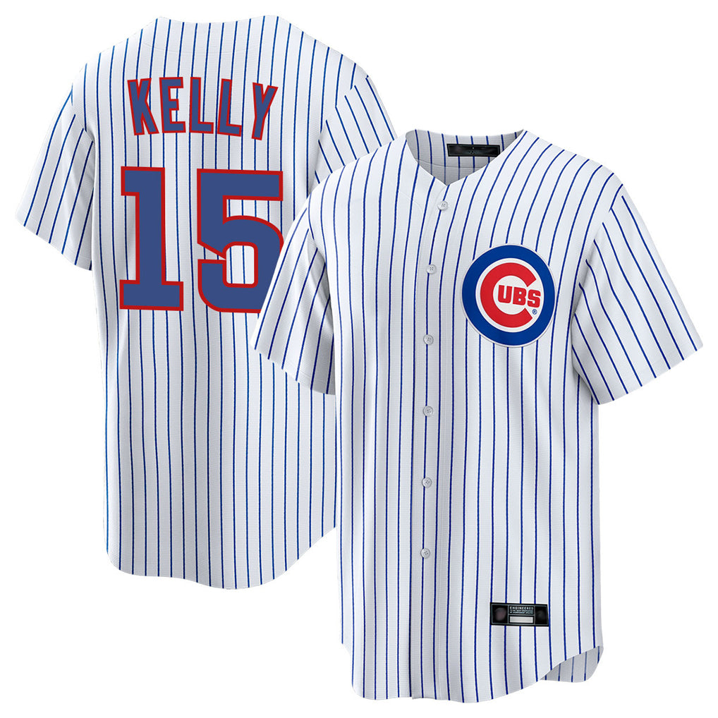 C.Cubs #15 Carson Kelly Player White Game Home Edoa Stitched Jerseys