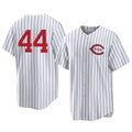 C.Reds #44 Elly De La Cruz Player White Stripe Field of Dreams Game Home Edoa Stitched Jerseys