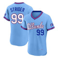 A.Braves #99 Spencer Strider Player Powder Blue 2026 City Connect T-shirt Limited Elite Home Game Edoa Stitched Jerseys