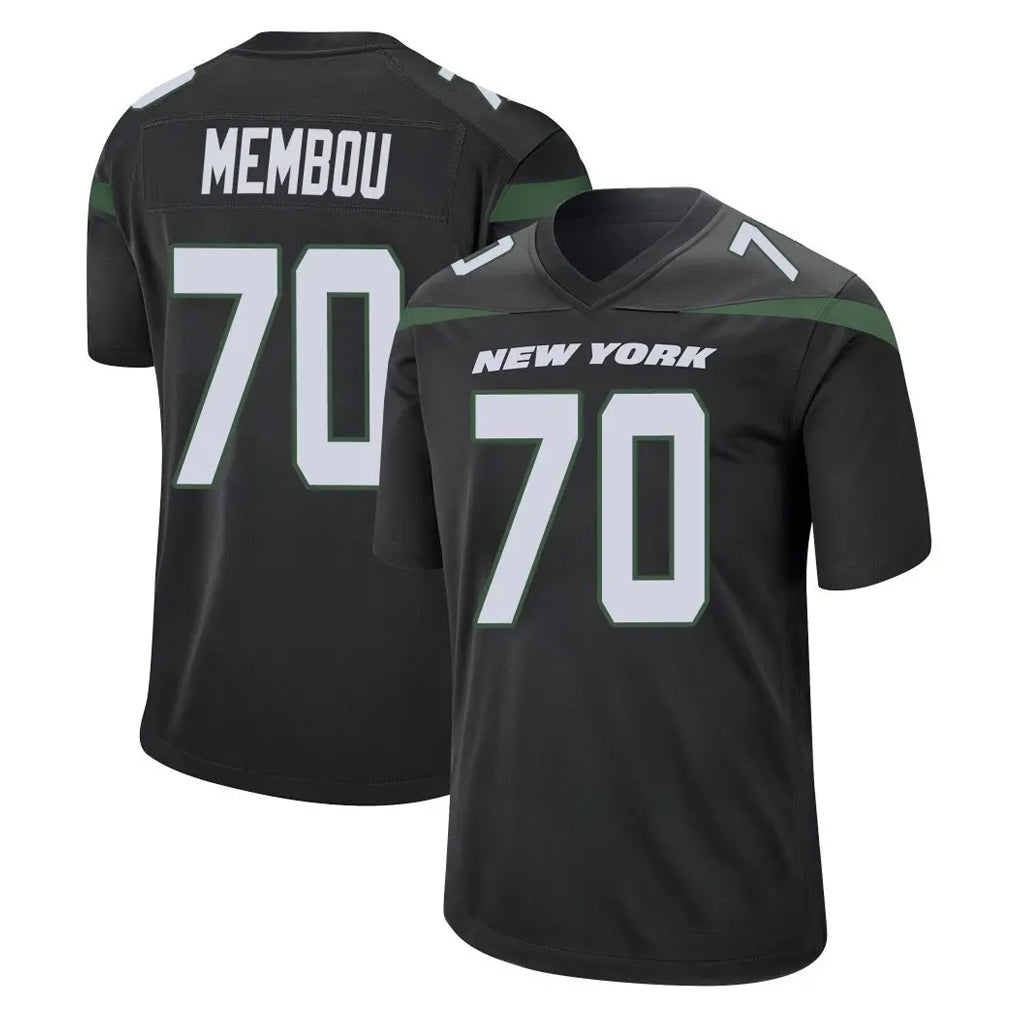NY.Jets #70 Armand Membou Player Stealth Black Home Game Edoa Stitched Jerseys