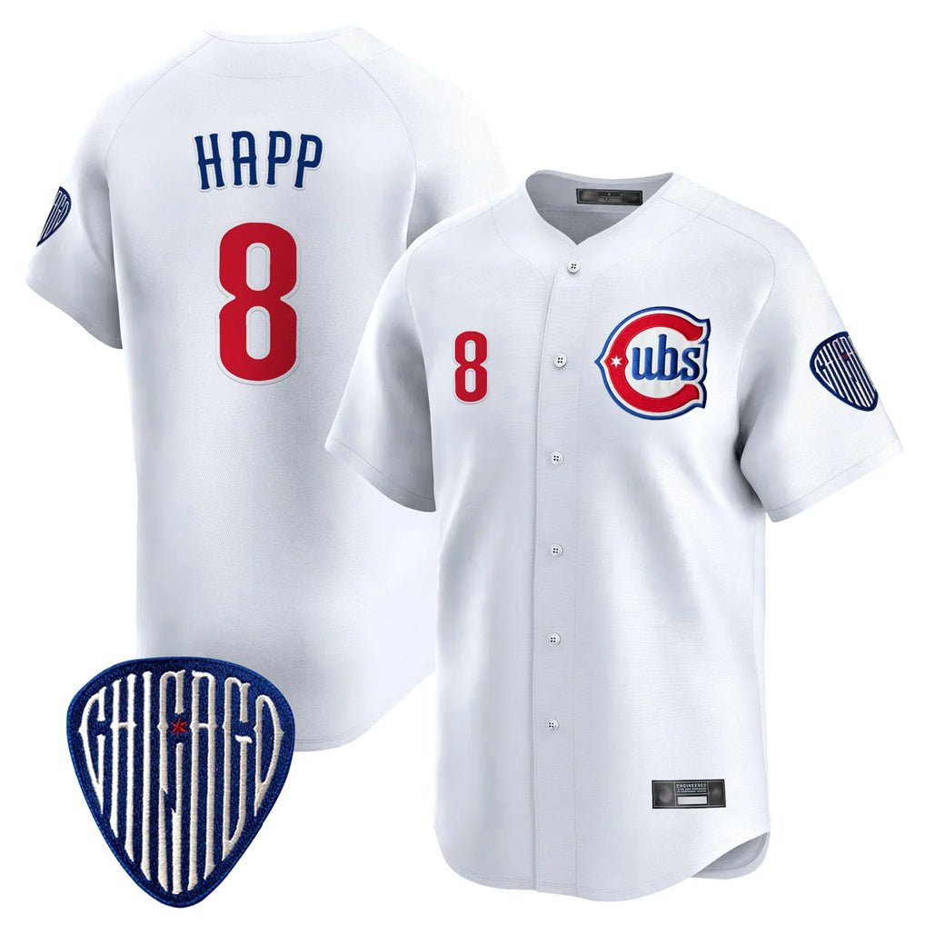 C.Cubs #8 Ian Happ Player White Vapor Premier Limited Home Edoa Stitched Jerseys