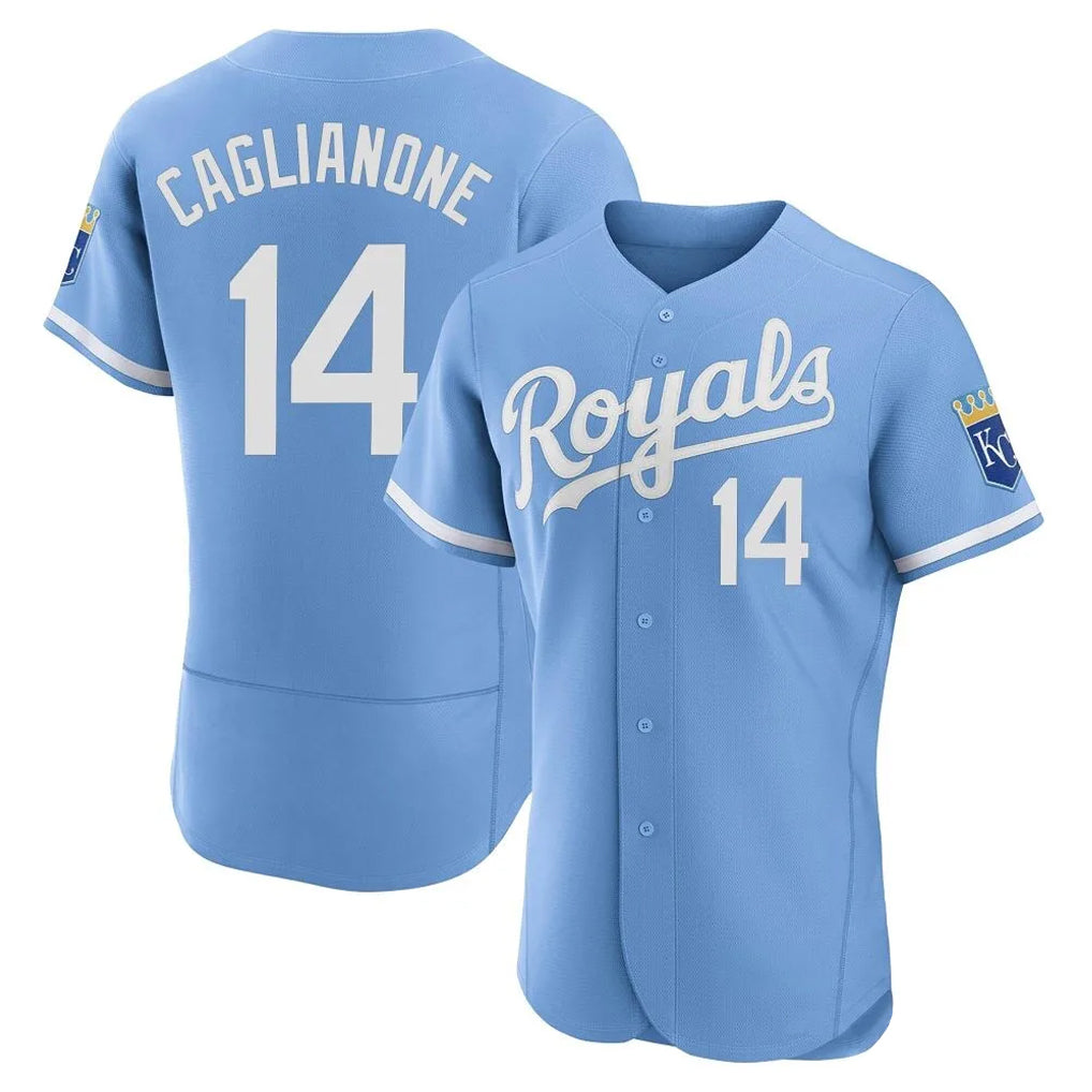 KC.Royals #14 Jac Caglianone Player Light Blue Alt Limited Elite Home Edoa Stitched Jerseys