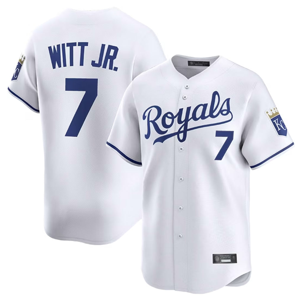 KC.Royals #7 Bobby Witt Jr. Player White Alt Limited Home Edoa Stitched Jerseys