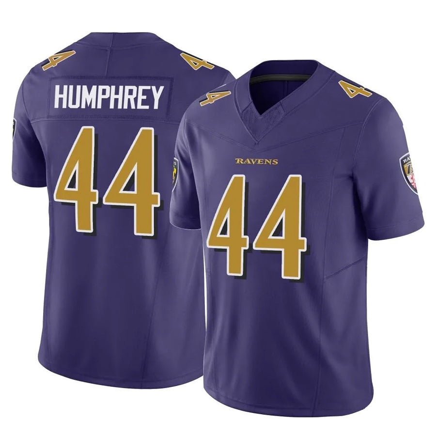B.Ravens #44 Marlon Humphrey Player Purple Legend Limited Home Game Edoa Stitched Jerseys
