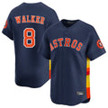 H.Astros #8 Christian Walker Player Navy Home Limited Edoa Stitched Jerseys