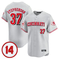 C.Reds #37 Tyler Stephenson Player Gray Vapor Premier Limited Home Edoa Stitched Jerseys