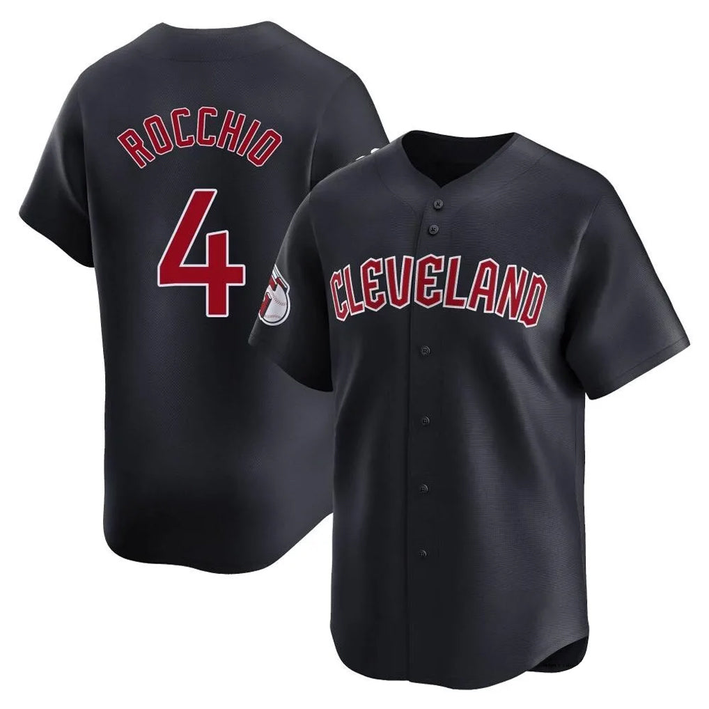 C.Guardians #4 Brayan Rocchio Player Navy Limited Home Game Edoa Stitched Jerseys