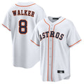 H.Astros #8 Christian Walker Player White Home Game Edoa Stitched Jerseys