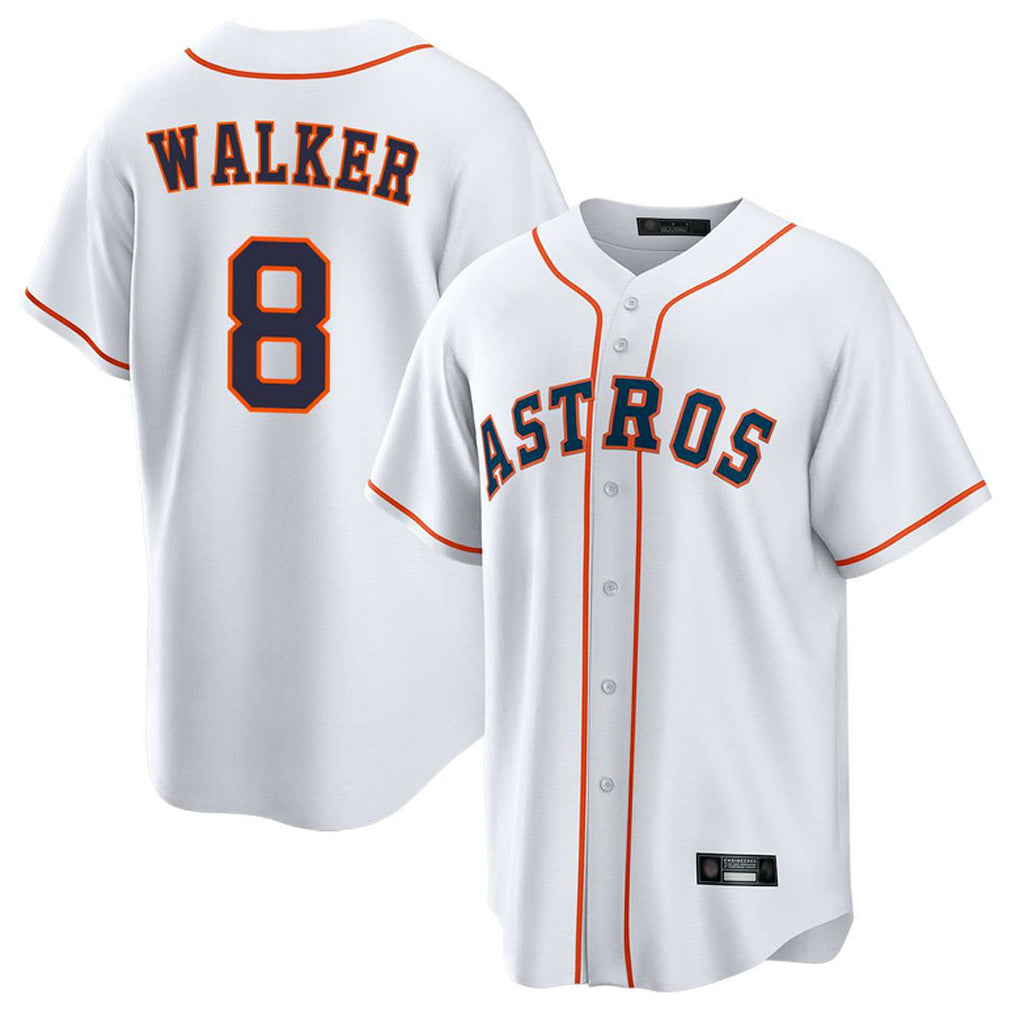 H.Astros #8 Christian Walker Player White Home Game Edoa Stitched Jerseys
