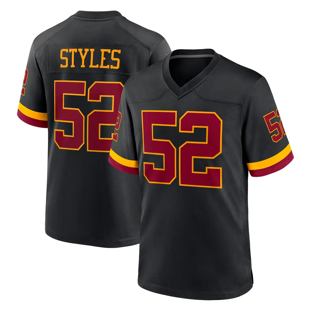 W.Commanders #52 Sonny Styles Player Black Limited Home Game Edoa Stitched Jerseys
